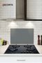 Glass Stove Back Protector| Solid Color - Gray| 40cm X 60cm