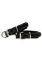 Black Soft Textured Small Breed Leather Dog Collar - 2