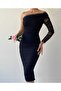 One Sleeve Half Off Shoulder Tulle Dress - 3