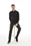 Vessmen Black Dobby Slimfit Long Sleeve Men's Shirt with Gift Box - 6