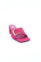 Women's Single Strap Buckle Heeled Slippers Red Scuba 758122715 - 2