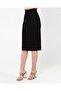 Black Denim Skirt with Tassels - 5