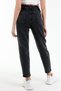 Serenay High Waist Mom Jean Elastic Waist Denim Anthracite Lycra Boyfriend Trousers - 5