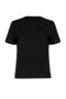 Siyah %100 Pamuk İşleme Detaylı Basic Bisiklet Yaka Örme T-Shirt TWOSS23TS00012 - 6