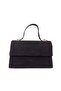 Women's Black Suede Mini Evening Dress Bag