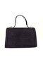 Women's Black Suede Mini Evening Dress Bag - 4