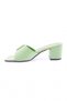 Women's Single Strap Buckle Heeled Slippers Pistachio Green Scuba 758122715 - 3