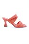 Women's thick strapped goblet heeled slippers orange 61513372