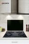 Glass Stove Back Protector| Solid Color - Black| 40cm X 60cm