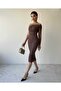 One Sleeve Half Off Shoulder Tulle Dress - 2