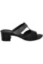 31010 Z Ceria Heeled Black Women's Slippers - 2