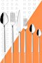36 Pieces Chopsticks, Forks, Spoons, Knives, Straight Model for 6 People