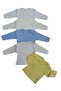 Long Sleeve Shoulder Snaps Crew Neck Baby Top (Pack of 5)