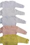 Long Sleeve Shoulder Snaps Crew Neck Baby Top (Pack of 5) - 3