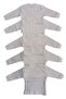 Long Sleeve Shoulder Snaps Crew Neck Baby Top (Pack of 5) - 6