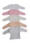 Long Sleeve Shoulder Snaps Crew Neck Baby Top (Pack of 5)