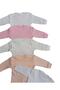 Long Sleeve Shoulder Snaps Crew Neck Baby Top (Pack of 5) - 4