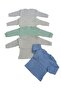 Long Sleeve Shoulder Snaps Crew Neck Baby Top (Pack of 5) - 3