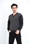 Baba Steel Knitting Acrylic Yarn V-Neck Winter Thick Men's Sweater - 2