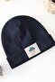 Navy Blue Beret with Rib Cloud Label - 3
