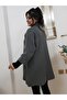 Anthracite Women's Wool Poncho Coat - 5