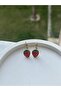 Red Strawberry Girl's Earrings - 3
