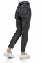 Fast Power Lycra Grinded Anthracite Mom Jean Smoked Boyfriend