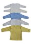 Long Sleeve Shoulder Snaps Crew Neck Baby Top (Pack of 5) - 3