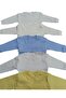 Long Sleeve Shoulder Snaps Crew Neck Baby Top (Pack of 5) - 4