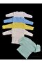 Long Sleeve Shoulder Snaps Crew Neck Baby Top (Pack of 5) - 4