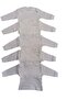Long Sleeve Shoulder Snaps Crew Neck Baby Top (Pack of 5) - 2