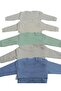 Long Sleeve Shoulder Snaps Crew Neck Baby Top (Pack of 5) - 4