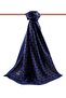 Women's Luxury Medina Silk Shawl Navy Blue - Indigo - 2