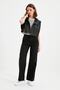 Non-Fading Fabric Black Wide Leg Denim Trousers Super High Waist Wide Leg Jeans - 5