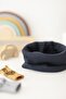 Ribbed Navy Blue Neck Collar - 3