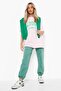 California Los Angels Printed Pink-green Oversize T-shirt Tracksuit Set