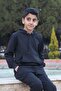 الصلبة اللون الكنغر جيب مقنعين البلوز الصبي - 3