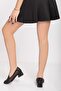 Women's Stone Mesh Detail Heeled Stylish Shoes - 3