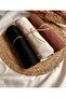 Combed Cotton Shawl Set of 3 (black, beige, brown) - 2