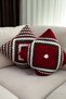 New Year's Themed Hand Knitted 2-Piece Throw Pillow Cover - Without Inner Pillow - 2