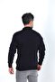Daddy Shirt Collar Acrylic Thread Striped Single Pocket Winter Thick Men's Sweater - 4
