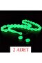 2 Pieces of Crescent and Star Tassel Scented Barley Cut Phosphorescent Prayer Beads