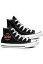 Ac/dc Print Patterned Black Canvas Shoes