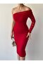 New Season One-Sleeve Tulle Dress - 5