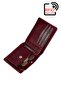 Handmade Genuine Leather RFID Blocker Crazy Claret Red Coin Portfolio - 6