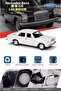 Benz 220 1-24 Die Cast Metal Model Car Original Licensed White - 2