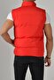 Men's Red Crozvise Matte Fabric Puffer Vest - 4