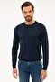 Men's Navy Blue Slim Fit Crew Neck Basic Knitwear Sweater G021SZ0TK.0001171012