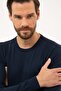 Men's Navy Blue Slim Fit Crew Neck Basic Knitwear Sweater G021SZ0TK.0001171012 - 2