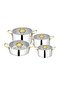 8 Piece Pot Humma Model Dowry Set Plain Gold - 2